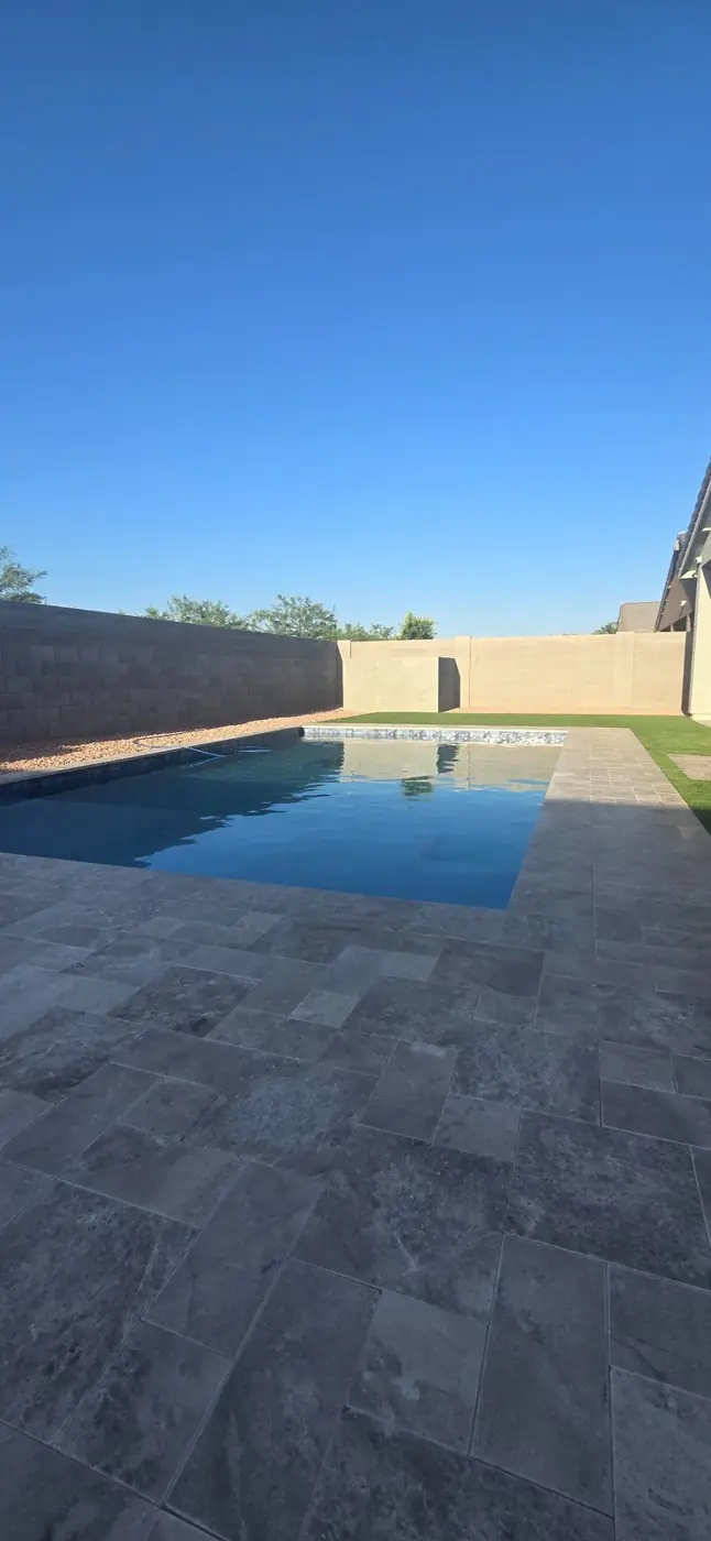 Gray paver pool by L and R